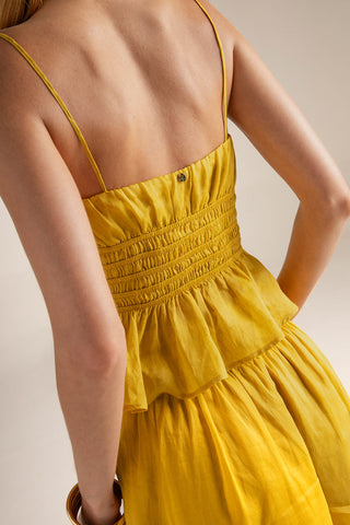 Top de tiras Amarillo