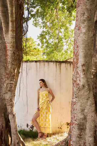 Top de tiras Amarillo