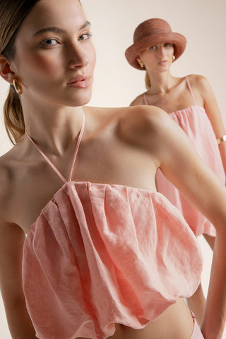 Top halter Rosado