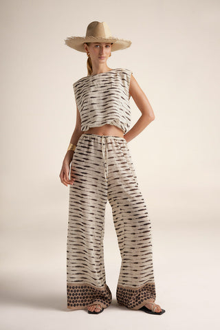 Top manga corta Animal Print