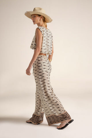 Top manga corta Animal Print