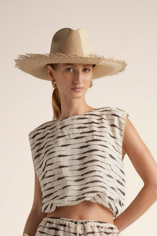 Top manga corta Animal Print
