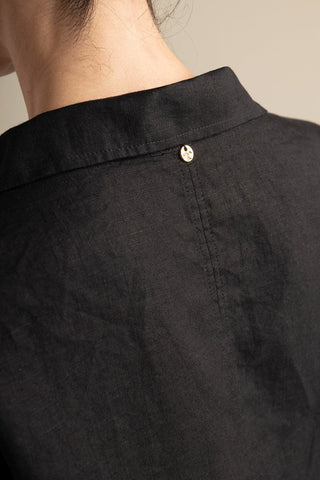 Top manga corta negro