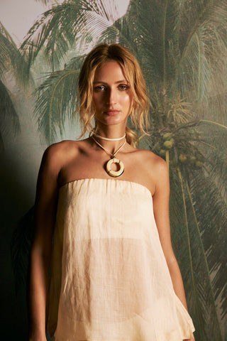 Top strapless Marfil