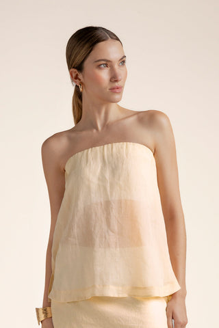 Top strapless Marfil
