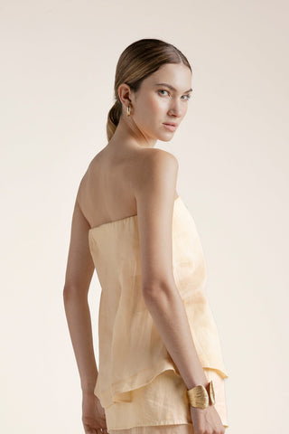 Top strapless Marfil