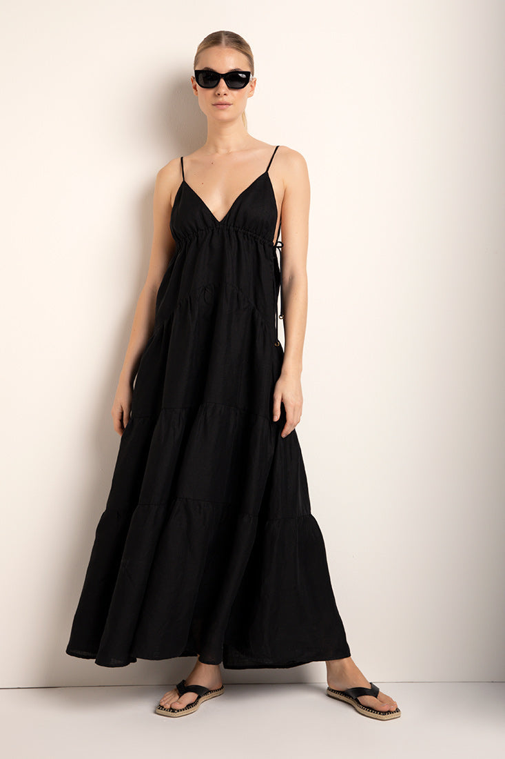 Maxi Dress Vestido Negro Largo Outfit Outfit Vestido Negro Playero