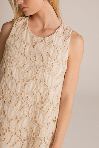 Vestido corto Marfil