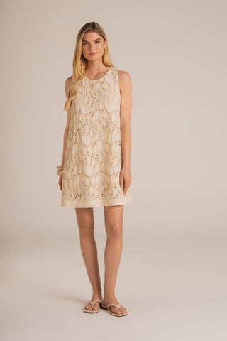 Vestido corto Marfil