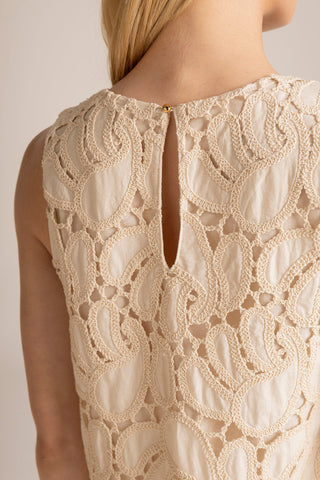Vestido corto Marfil