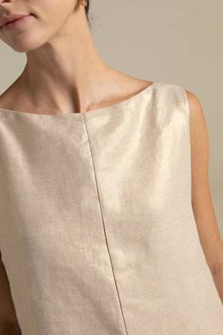 Vestido largo beige