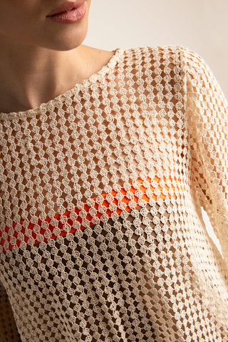 Vestido corto Marfil