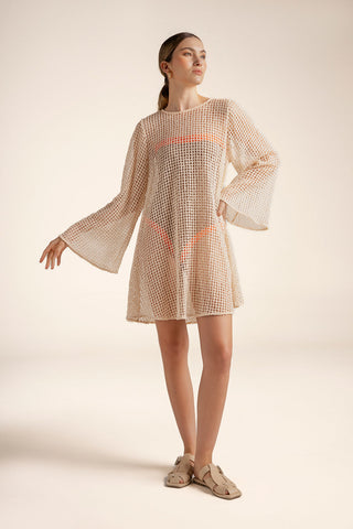 Vestido corto Marfil