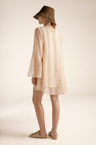 Vestido corto Marfil