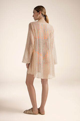 Vestido corto Marfil