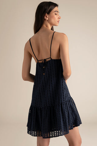 Vestido corto azul oscuro