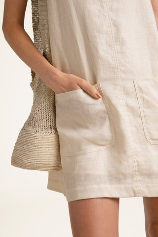 Vestido corto Marfil