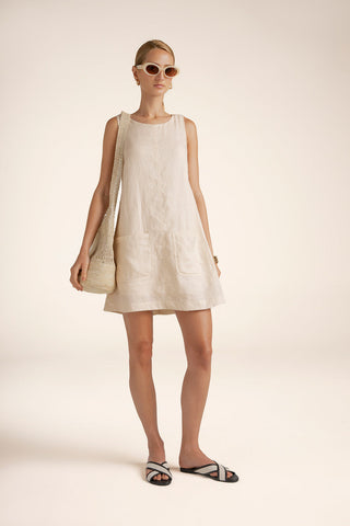 Vestido corto Marfil