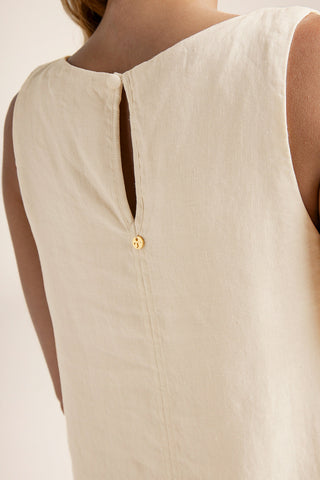 Vestido corto Marfil