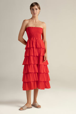 Vestido largo rojo