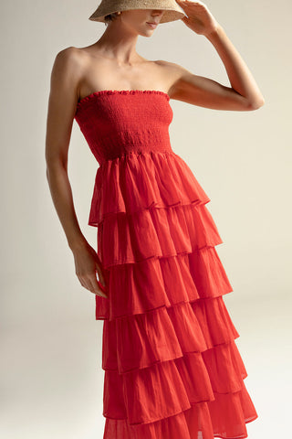 Vestido largo rojo