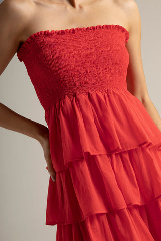 Vestido largo rojo