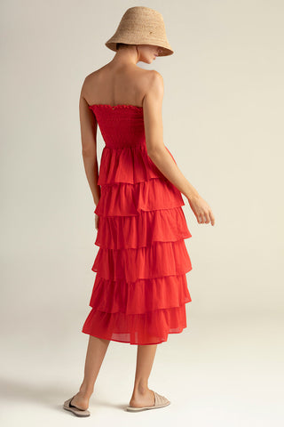 Vestido largo rojo