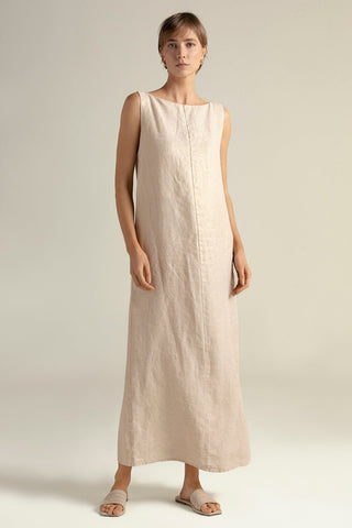 Vestido largo beige
