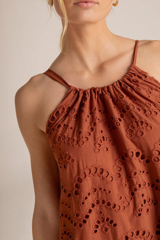 Vestido largo Café
