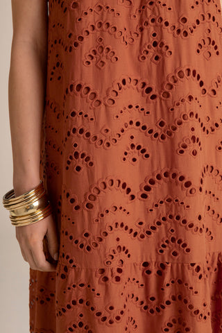 Vestido largo Café