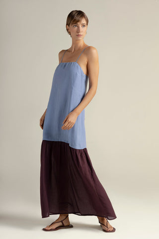 Vestido largo azul