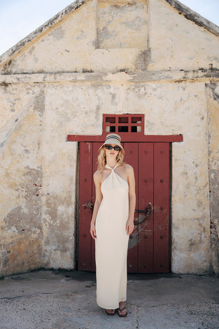 Vestido largo marfil