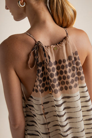 Vestido largo Animal Print