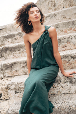 Vestido largo verde