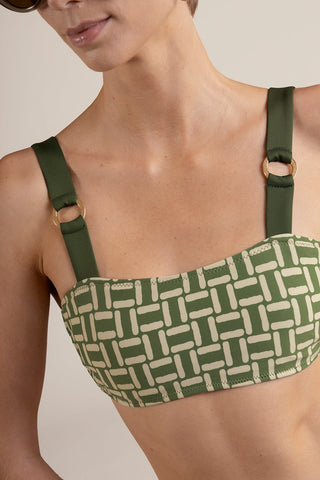 Top  escote recto Verde