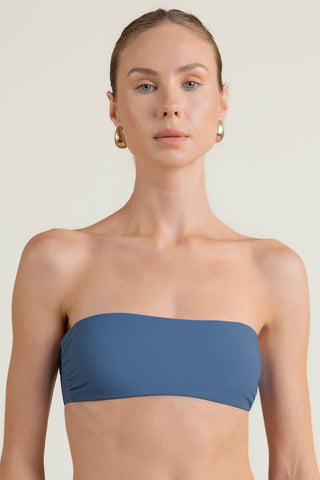 Top  strapless Azul