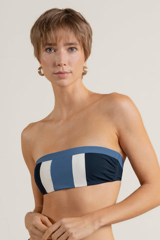 Top  strapless Bloque de color