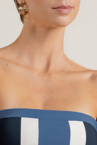 Top  strapless Bloque de color