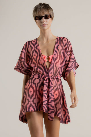 Cover up corto Rosado