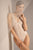 Body con escote triangular, marfil