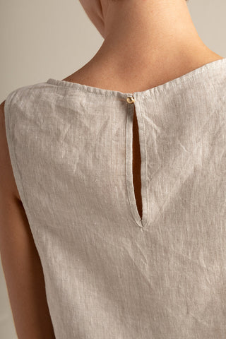 Top manga corta caqui