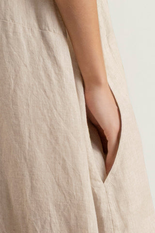 Vestido largo Caqui