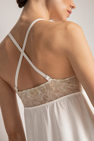 Babydoll con top triangular, Color Crudo