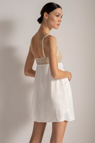 Babydoll con top triangular, Color Crudo