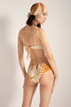 Top bikini con aro, estampado hojas