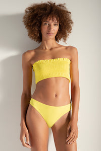 Top Strapless Nido de Abejas