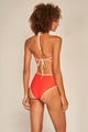 Calzón Corte Alto y Culotte Color Naranja/Marfil