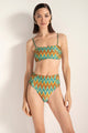 Calzón culotte con estampado de zig zag multicolor
