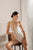 Body con escote triangular, Color Crudo