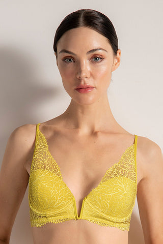 Brasier clásico con copa pequeña y aro, Color Amarillo